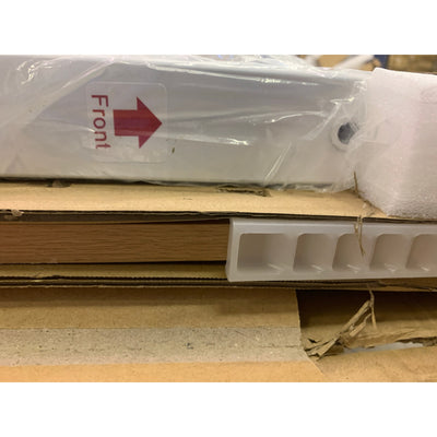 Flexispot Gaming/Office Standing Desk Brown w White Metal Frame QS1M-1160 SEE DETAIL