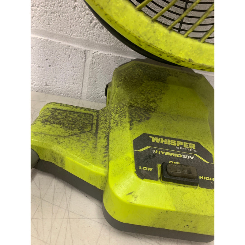 RYOBI ONE+  Misting Air Cannon Fan 18V Cordless Hybrid WHISPER SERIES 12 in.