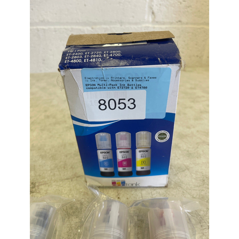 Epson - EcoTank 522 3-Pack Ink Bottles - Cyan/Magenta/Yellow - SEALED