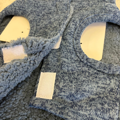 Koolaburra by UGG Pet Flannery Half Zip Dog Vest - 17-18" Collar, Blue - Large