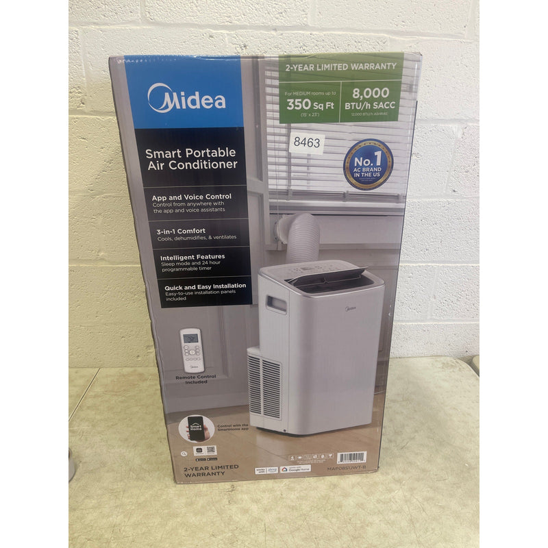 Midea Smart Air Conditioner 8,000 BTU DOE Portable w Wheels, Standup Unit AC