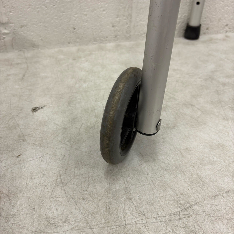 Drive Medical Trigger Release Folding Walker, Brushed Steel, 2 Wheels, 10226-1