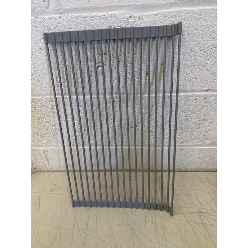 HMDCCER Over Sink Dish Drying Rack, Foldable, Silicone, Dishwasher Safe - Grey