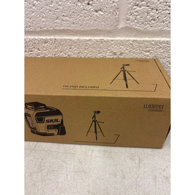 SKIL 65' Cross Line Laser Level, Rechargeable with Tripod 360° Red Self-Leveling