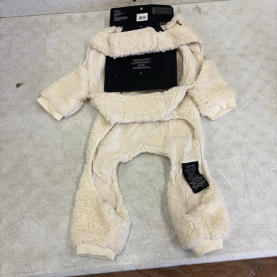 UGG Classic Sherpa Pet PJ's, Hook & Loop Straps, Soft & Cozy, White -Large Size