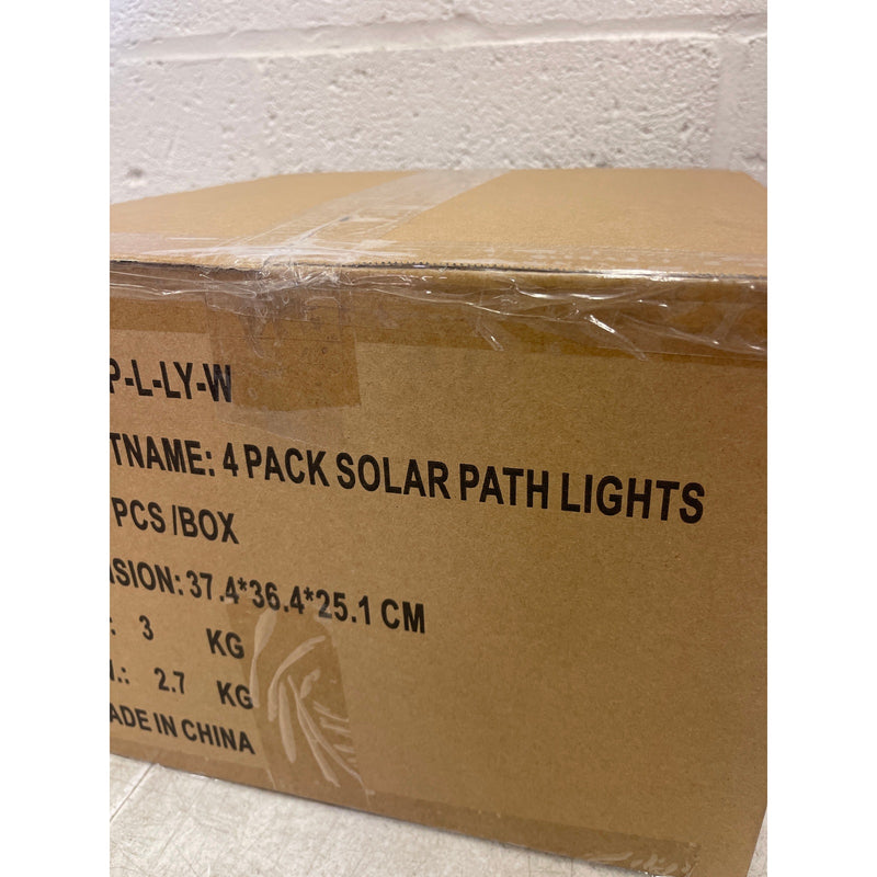 4-Pack Gigalumi LED Solar Bronze Path Lights, Brown, Aluminum, Weatherproof