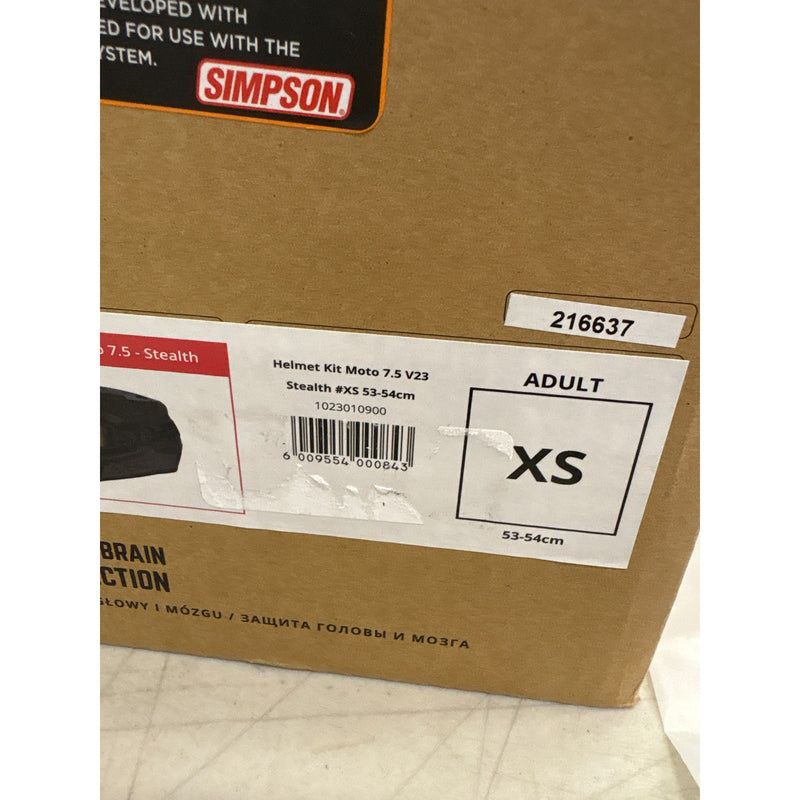 Leatt Moto 7.5 V23 Helmet Kit, Stealth, Off-Road Protection, Adult XS 53-54 cm