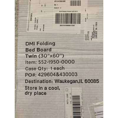 DMI Foldable Support Slats For Twin Size 30 X 60 Box Spring, Bunkie Board, Bed