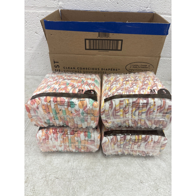 84-Count The Honest Company Size-5 Clean Conscious Diapers for Delicate Skin
