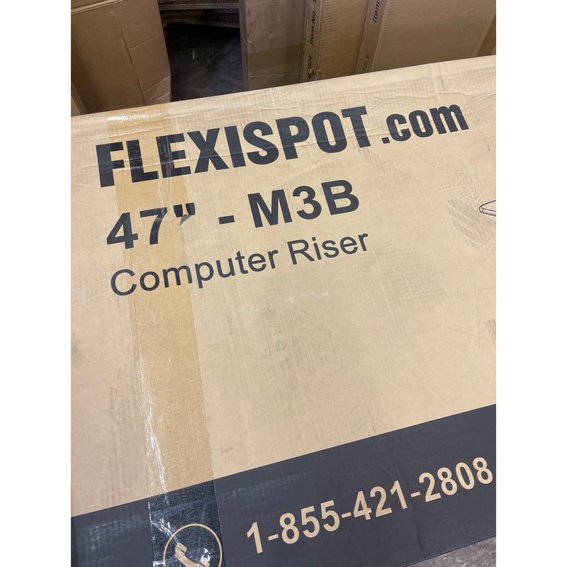 FlexiSpot Standing Desk - 47" Computer Riser w Keyboard Tray, Black