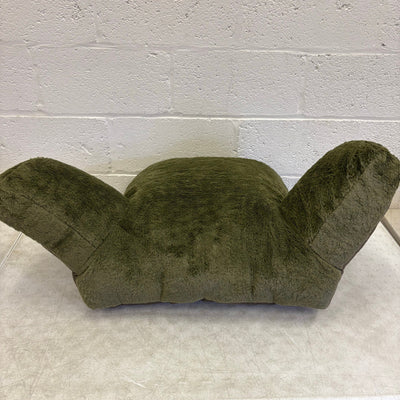 UGG Plush Backrest Pillow, 36"W x 20"H Reading Pillow Soft - Green Fuzzy Design