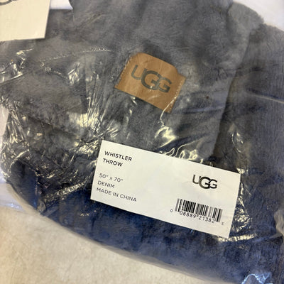 UGG Throw Blanket 50 x 70 Inches Plush Fleece Throw, Oversized,  Denim Blue