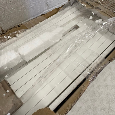 WLIVE TV Stand for 65" TV, Mid Century Entertainment Center w Storage Cabinets