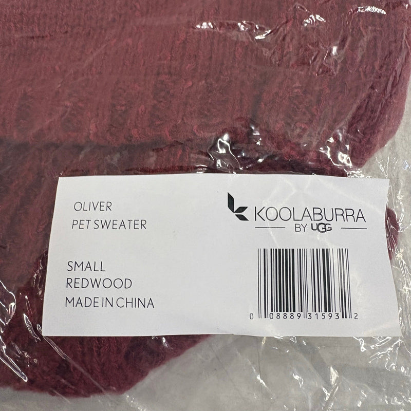 Koolaburra by UGG Pet Oliver Sweater, Dog Jacket, 12-13" Collar, Red - Small