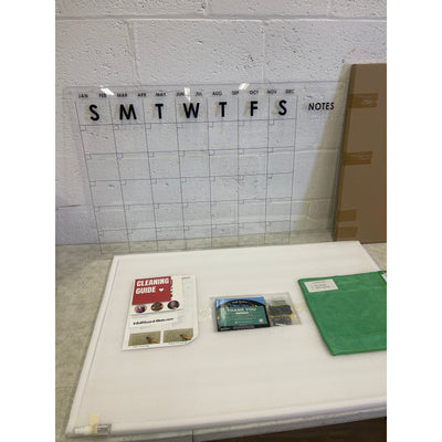 Guardmate MONTH Calendar Dry-Erase Board 36" x 24" Wall-Mount with Markers