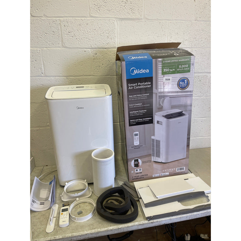 Midea Smart Air Conditioner 8,000 BTU DOE Portable with Wheels, Digital Display