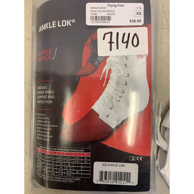 Swede-O Ankle Lok Support with Knit Tongue, Extra Small Ankle Brace White