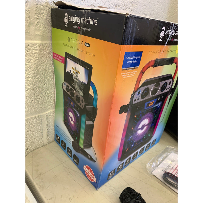 Singing Machine Groove Cube Hype Bluetooth,  Karaoke Machine Speaker & Mic