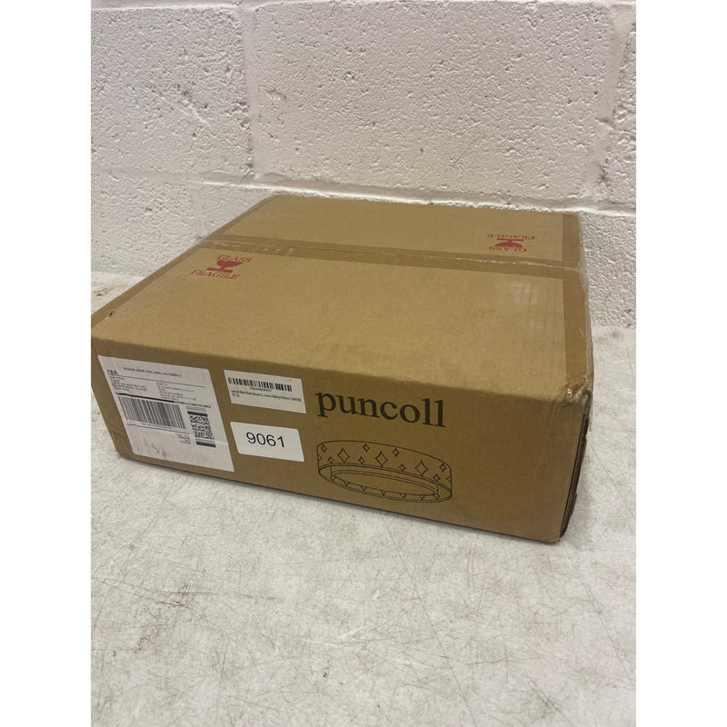 Puncoll Black Flush Mount Light Fixture - 13-inch Ceiling Lights 3000K -C3949 BK