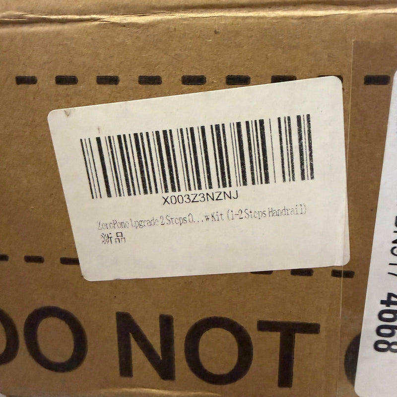 ZeroPone Upgrade 2-Steps Outdoor Handrail with Screw Kit, Zinc Steel  - Black