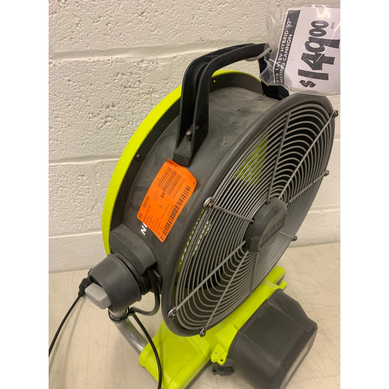 RYOBI ONE+  Misting Air Cannon Fan Kit 18V Cordless Hybrid WHISPER 12"