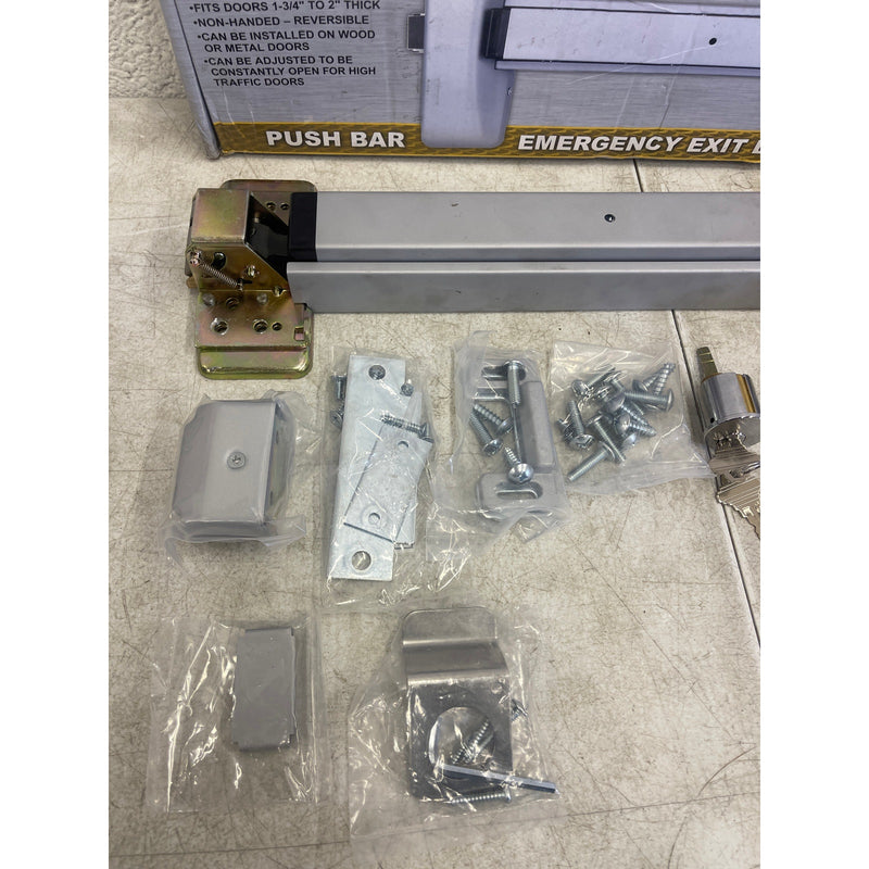 Universal Hardware Commercial Panic Exit Device w 6-Pin SC4 Cylinder & Pull Trim