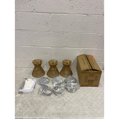 Hummingbird Woven Pendant Light, 7”Hanging Lamp Adjustable Pack of 3 - Tan