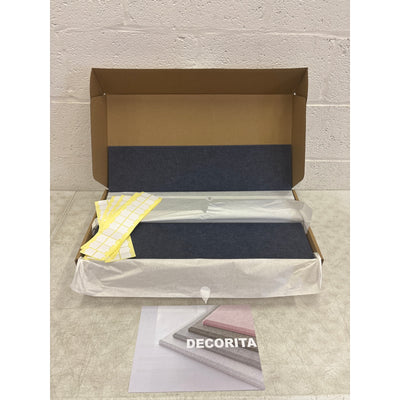 DECORITA Shiplap Felt Wall Panels 23-SqFt Interior Wall Decor, Denim Blue 24pcs