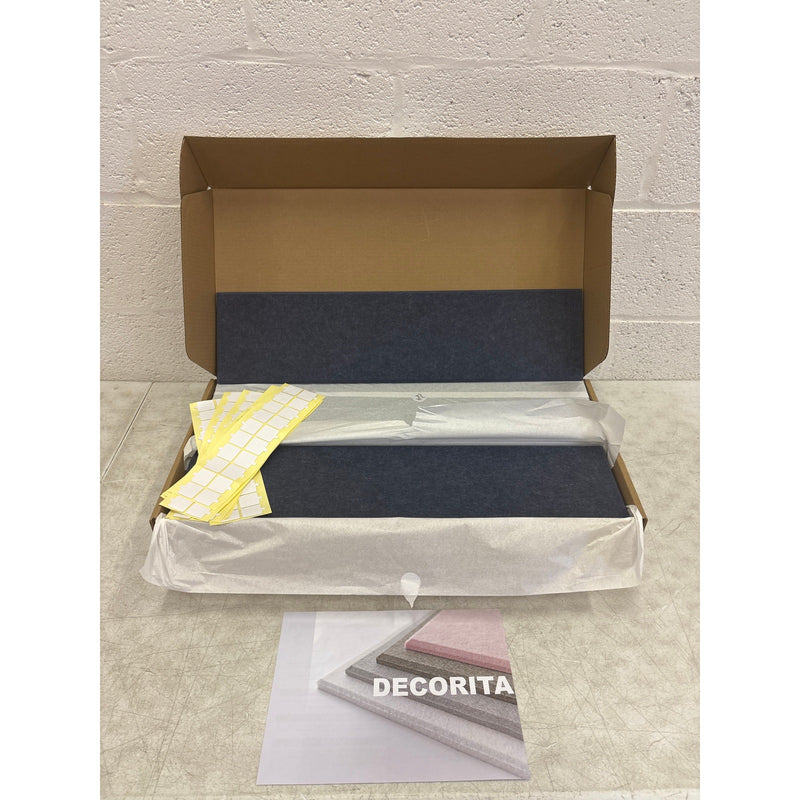 DECORITA Shiplap Felt Wall Panels 23-SqFt Interior Wall Decor, Denim Blue 24pcs