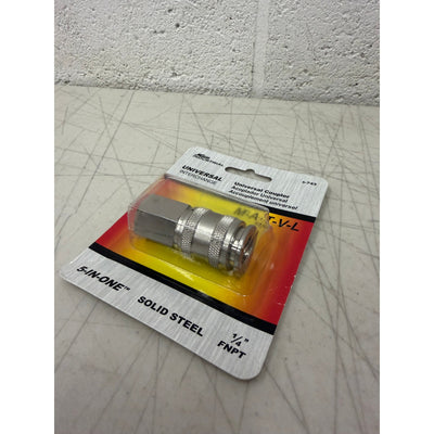 Milton S-743 5 In ONE Universal Quick-Connect Coupler, 1/4" FNPT M-A-T-V-L Style