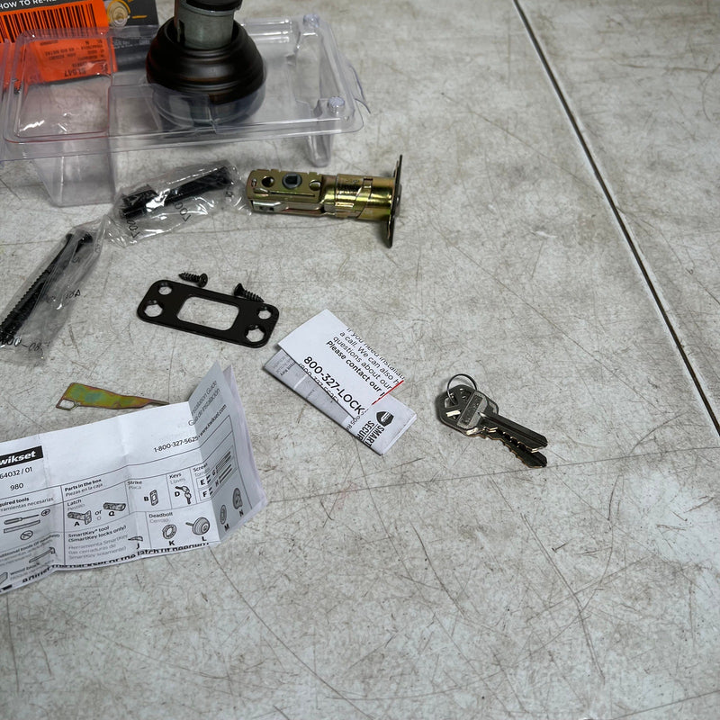 Kwikset Single Cylinder Deadbolt w SmartKey Signature Series 980 Venetian Bronze
