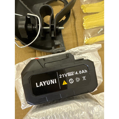Layuni Cordless Lithium Electric Lawn Mower, Weed Wacker, Edger, 21 V 4.0 Ah