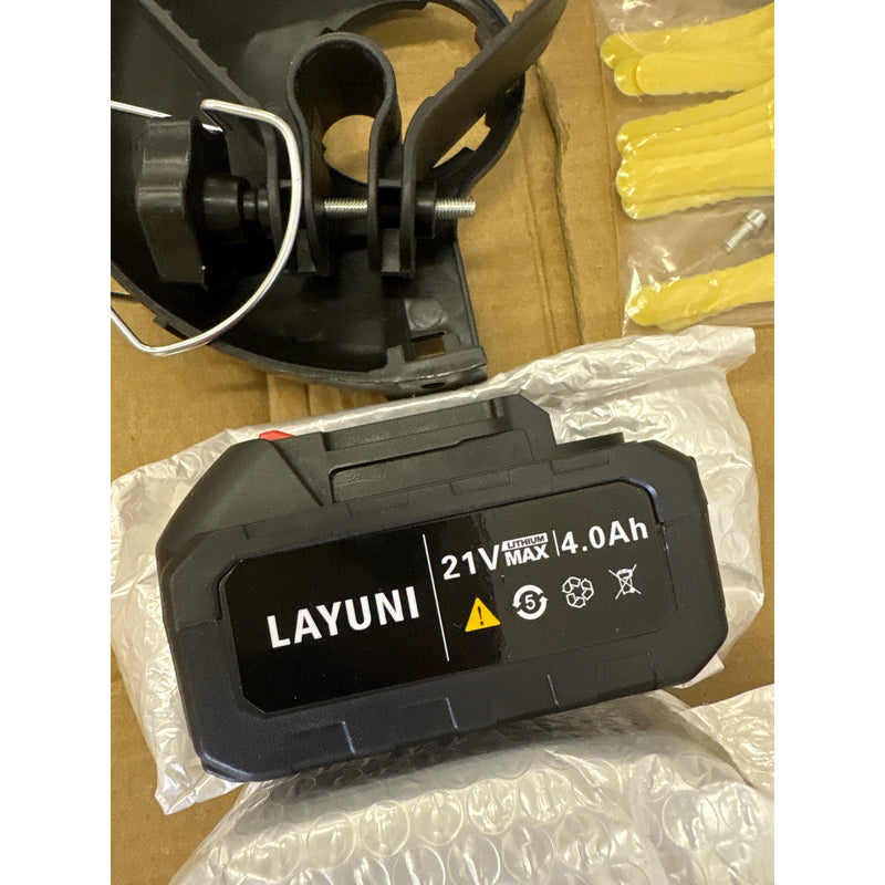 Layuni Cordless Lithium Electric Lawn Mower, Weed Wacker, Edger, 21 V 4.0 Ah