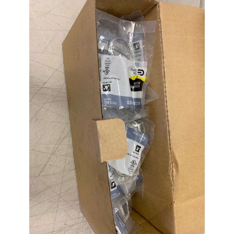 30-PACKS-OF-4 Commercial Electric 1 inch Closure Plugs, Weatherproof- GRAY