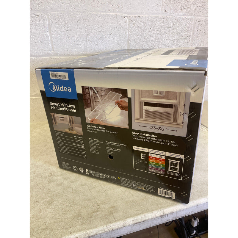 Midea Smart 8,000 BTU Window Air Conditioner, Digital Panel 350 Sq. Ft. - White