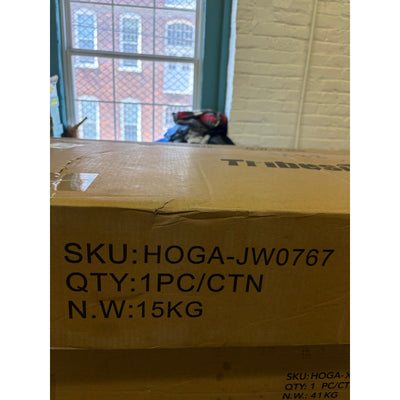 Tribesigns 41.3" Console Table, Industrial 4-Tier Sofa Table w Circle Base Brown