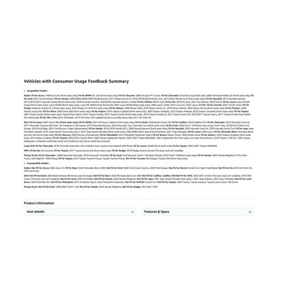 Chezope Full Set Leather Seat Covers Universal Fit for Most Vehicles - Black/Red