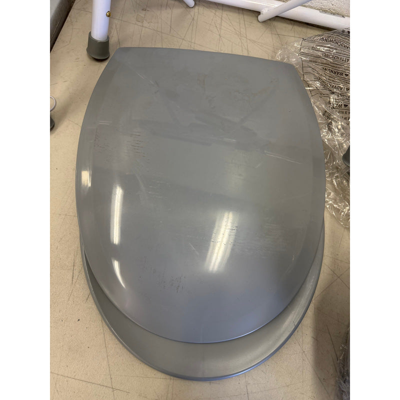 Medline 3-in-1 Foldable Steel Bedside Commode, 350lb weight capacity - Gray