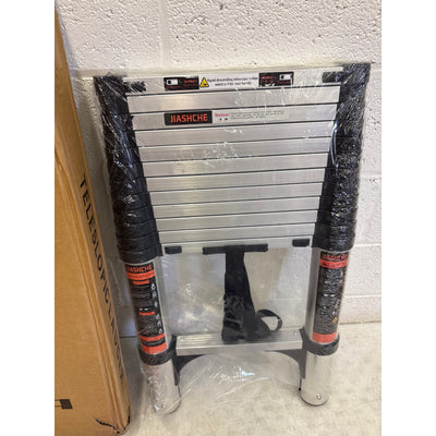 12' Telescopic Ladder Compact Aluminum Extension Ladder Portable 330lbs Capacity