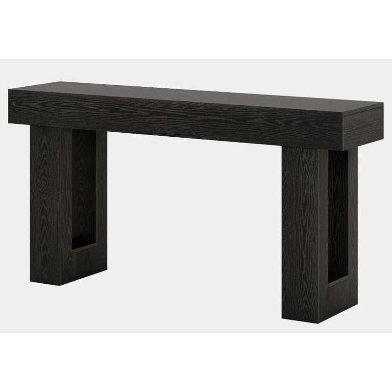 Tribesigns 63" Console Table, Farmhouse Wooden Sofa Table, Entryway Table Black