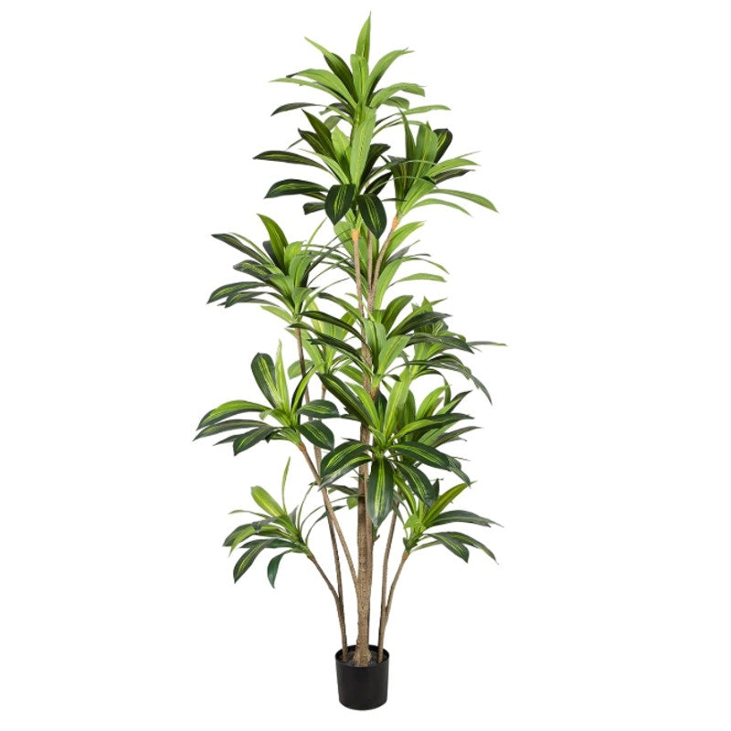 ANTING- 8.2FT Tall Dracaena Silk Tree - Large Indoor Outdoor Artificial Plant