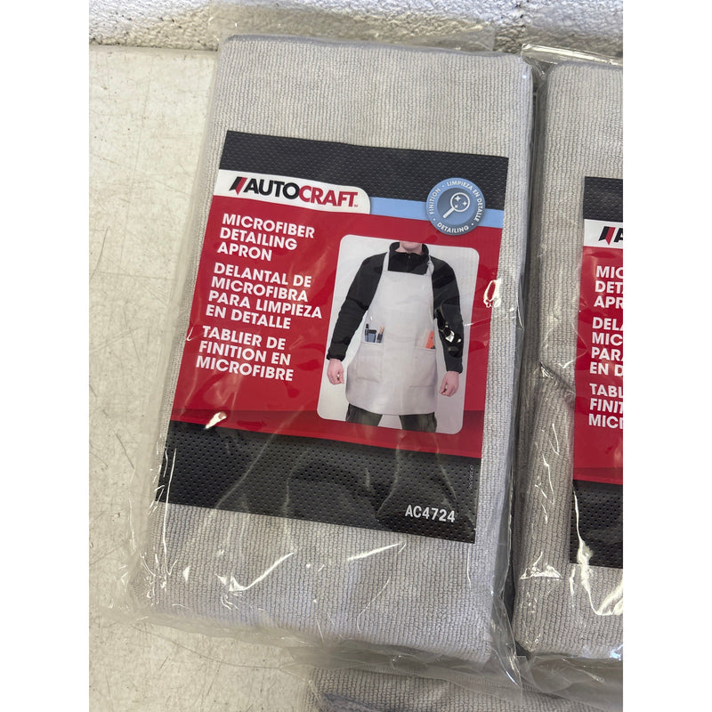 PACK-OF-5 AutoCraft Detailing Apron Microfiber Water Resistant Lightweight, Gray