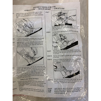 Swede-O Ankle Lok Support with Knit Tongue, Medium Ankle Brace Black, Sprain