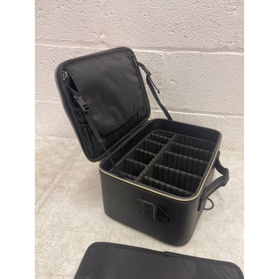 13 x 9 x 6 Inch Traveling Makeup Case, Multiple Compartments for Storage