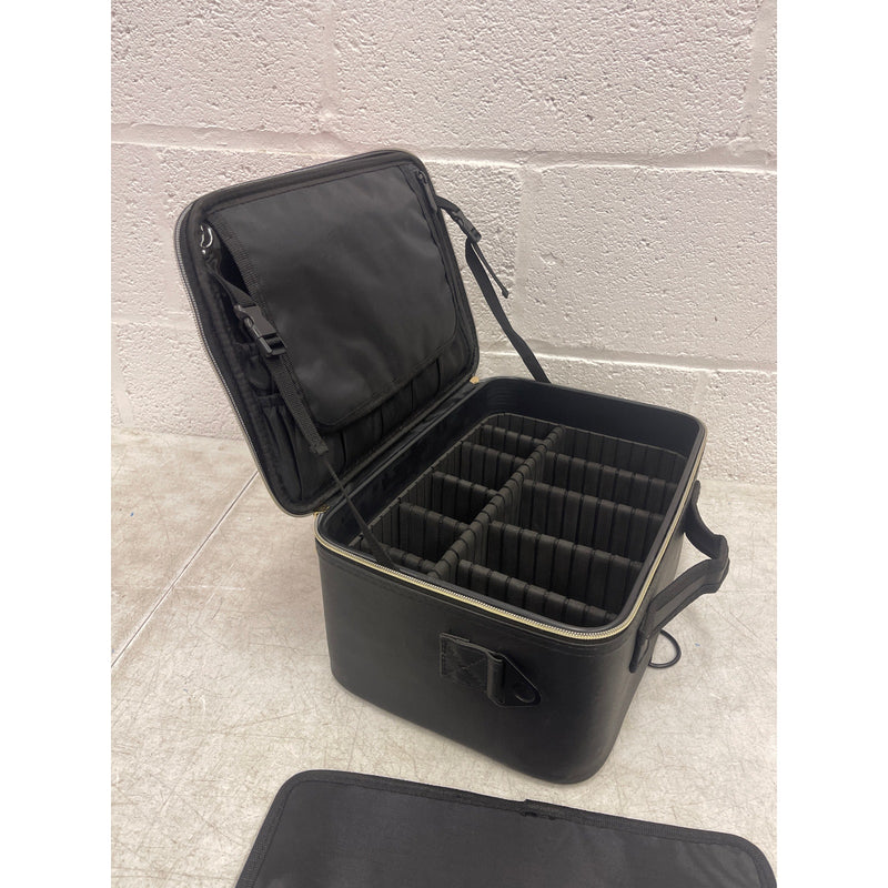 13 x 9 x 6 Inch Traveling Makeup Case, Multiple Compartments for Storage