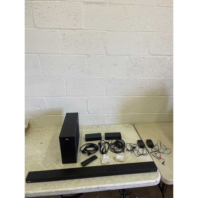 Onn. 5.1 36" Ultra-Slim Surround Soundbar System Subwoofer & Satellite Speakers