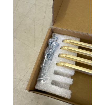 Goo-Ki 6 Pack 6-1/4" Hole Center Cabinet Pulls Light Brushed Brass, Hardware