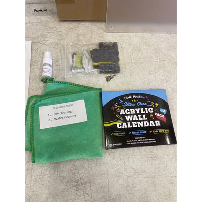 Guardmate Dry & Erase Acrylic Calendar 18"x14" & NOTES 14"x10" for Wall | Large