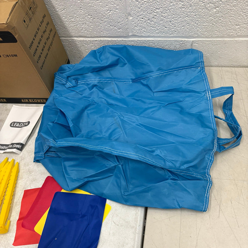 LEADZM Kids Inflatable Bounce House with Blower, UNKNOWN SIZE & SHAPE Blue / Red