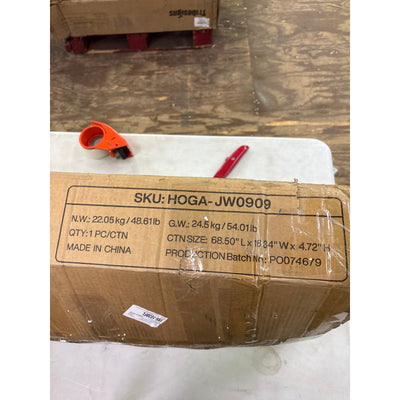 Tribesigns 63" Console Table, Farmhouse Wooden Sofa Table, Brown, Missing Screws